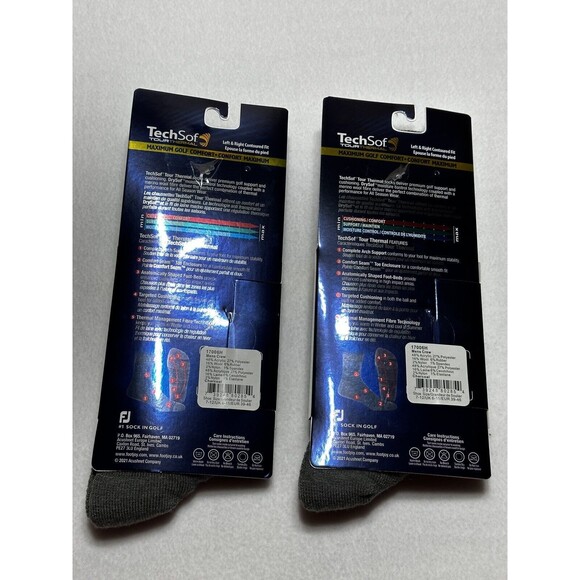 Bundle MENS SIZE 7-12 FOOTJOY TECHSOF TOUR THERMAL WOOL BLEND CALF SOCKS New - Picture 2 of 6